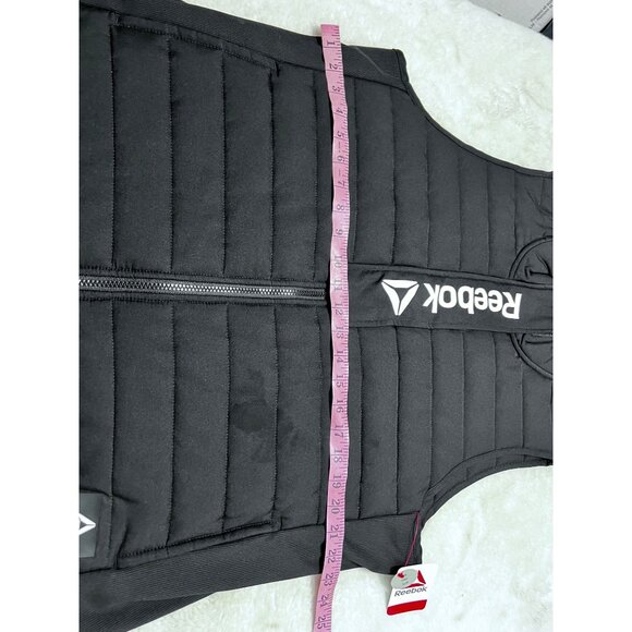 Reebok Mens Slim Fit Black Puffer Vest - Picture 5 of 6